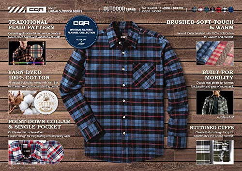 Men's Classic Flannel Shirt | Handcrafted USA | Red Buffalo | Small | Vermont Flannel